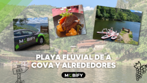 Playa fluvial de A Cova coche alquiler galicia Ourense mobify hertz europcar rent a car carsharing galicia corrubedo e as rías baixas rias bajas sixt avis goldcar cicar car enterprise pepecar blablacar camino santiago xacobeo